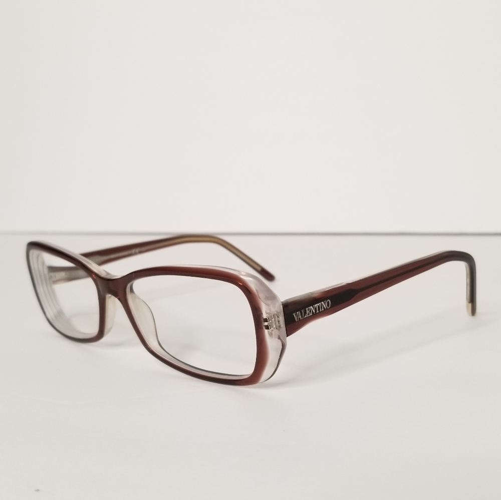 Valentino Brown & Translucent Gradient Eyeglasses